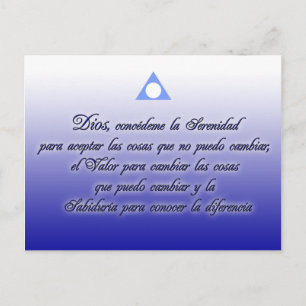 Carte Postale Dios concède la Serenidad