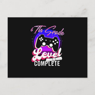 Carte Postale Diplôme de 6e année de gamer