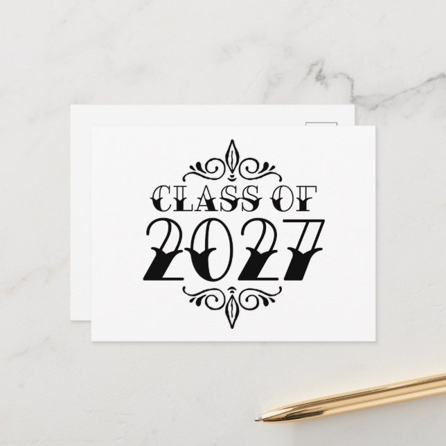 Carte Postale Diplômé de la promotion Tat-Style 2027 (Devant/Arrière en situation)