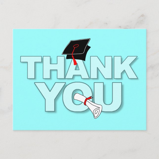 Carte Postale Diplôme de Merci de diplôme 1 (Devant)