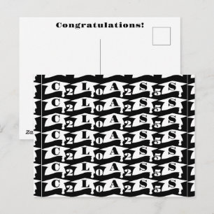 Carte Postale Diplômé Promotion 2026 Noir et Blanc