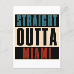 Carte Postale Direct Outta Miami Floride FL