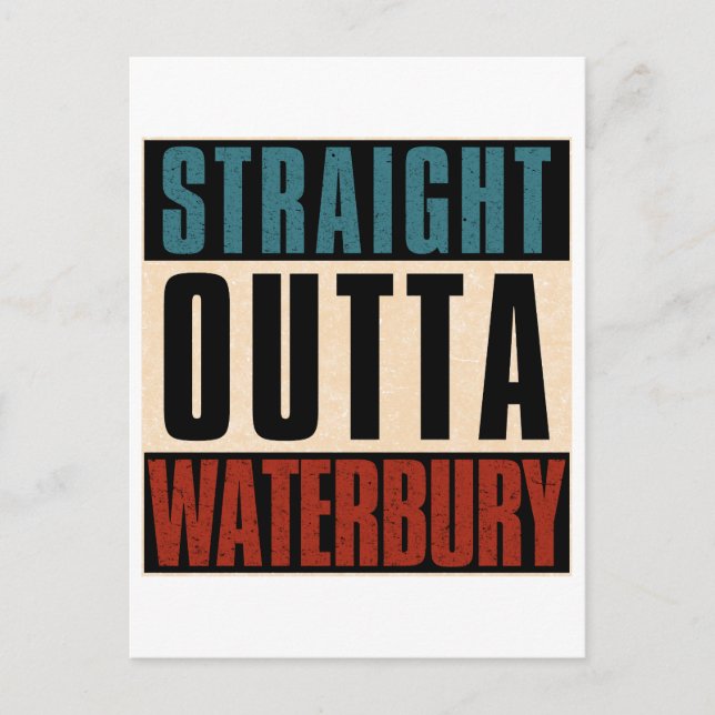 Carte Postale Direct Outta Waterbury Connecticut CT (Devant)