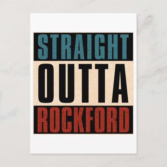 Carte Postale Directement à Rockford Illinois IL (Devant)