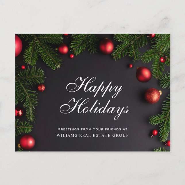 Carte Postale Direction des cônes de pin de Noël Salutation rust (Devant)