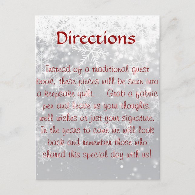 Carte Postale Directions quilt questbook (Devant)
