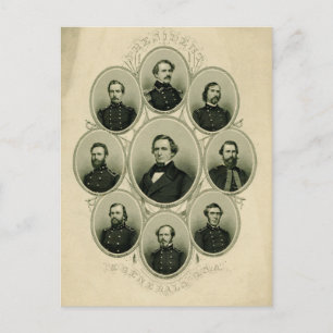 Carte Postale Dirigeants du Sud de la Guerre civile