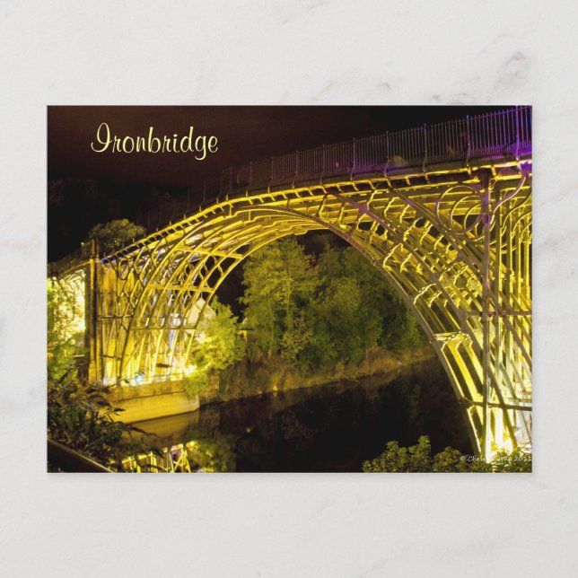 Carte postale d'Ironbridge illuminé (Devant)