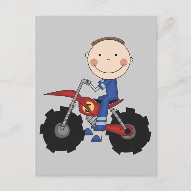 Carte Postale Dirt Bike - Tshirts et cadeaux pour garçons (Devant)