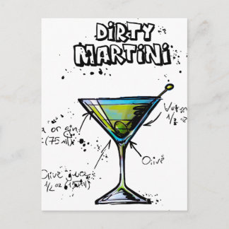 Carte Postale Dirty Martini Cocktail Recette