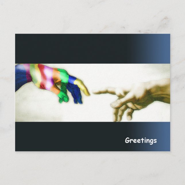 Carte Postale Dis juste bonjour (Devant)