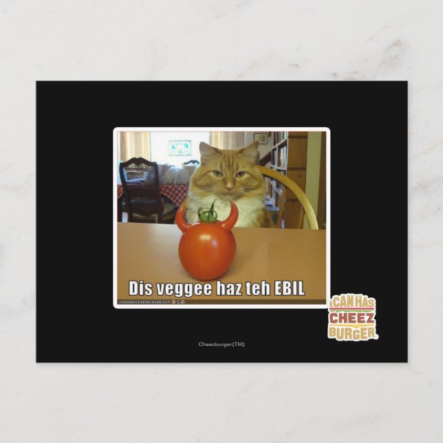 Carte Postale Dis veggee haz l'EBIL (Devant)