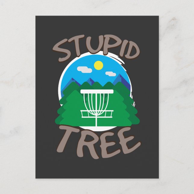 Carte Postale Disc Golf - Arbre Stupide (Devant)