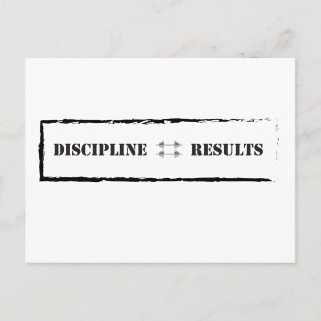 Carte Postale Discipline = Résultats (Devant)