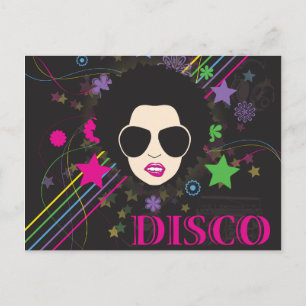 Carte Postale Disco ~ Disco Queen Funky 1980s 80s Musique