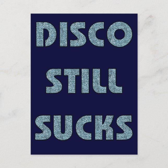 Carte Postale Disco encore sucks (Devant)