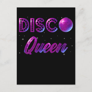 Carte Postale Disco Queen Dancing les années 70 80s 90s Music Lo