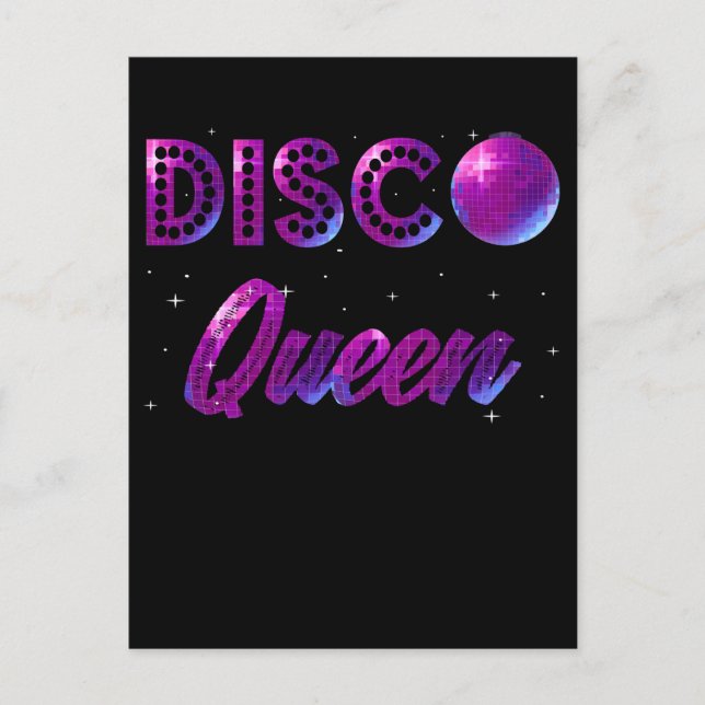 Carte Postale Disco Queen Dancing les années 70 80s 90s Music Lo (Devant)