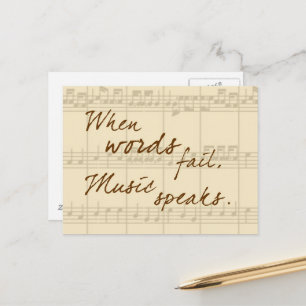 Carte Postale Discours de musique