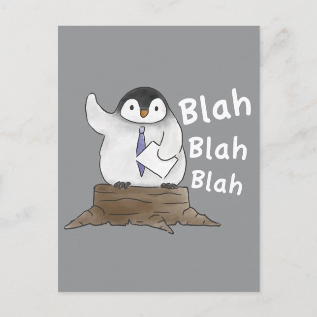 Carte Postale Discours de pingouin  (Devant)