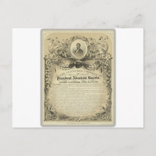 Carte Postale Discours inaugural du président abe lincoln