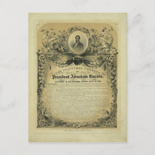 Carte Postale Discours inaugural du Président Abraham Lincoln