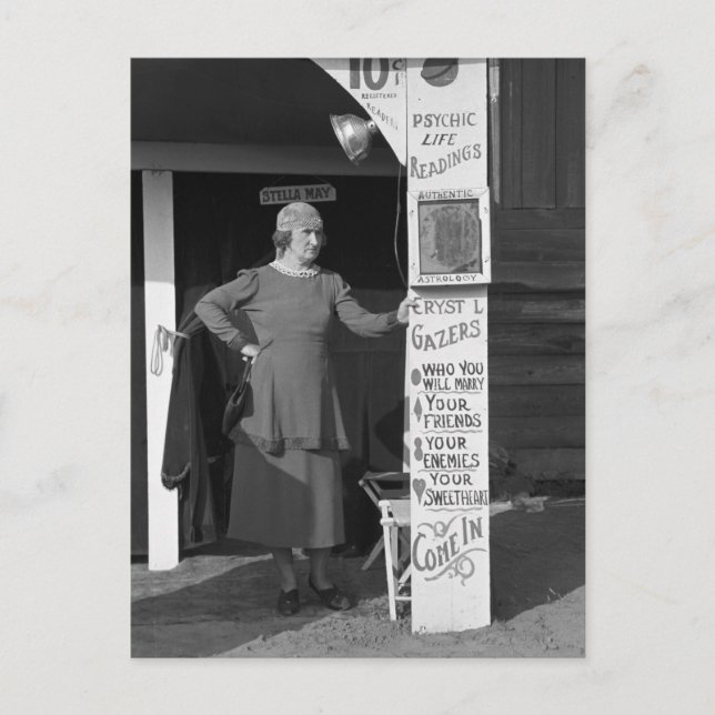 Carte Postale Diseur de bonne aventure de Louisiane, 1938 (Devant)