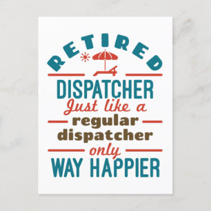 Carte Postale Dispatcher à la retraite 911 Dispatch Retirement H