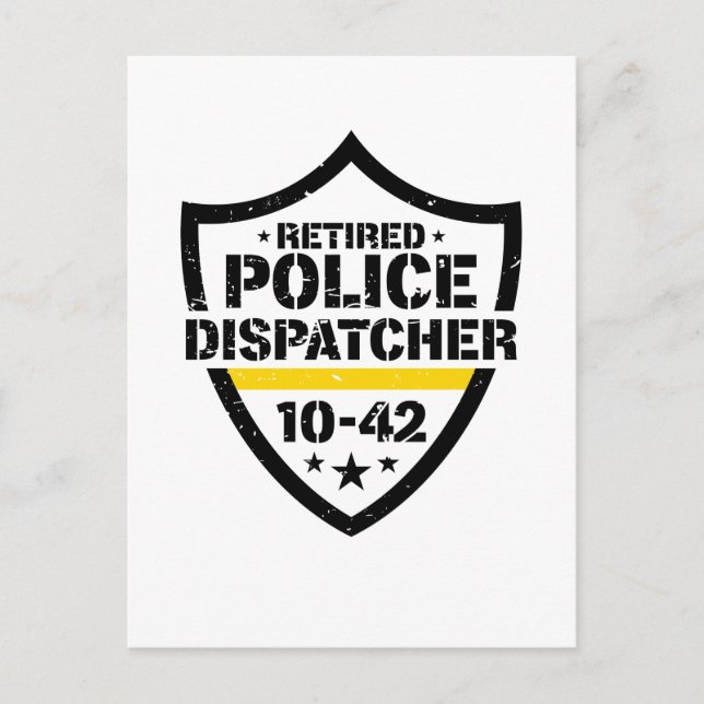 Carte Postale Dispatcher d'urgence de la police à la retraite 10 (Devant)