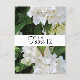 Carte Postale Disposition de table aux hortensias blancs