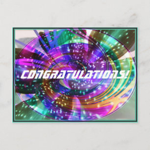 Carte Postale Disque arc-en-ciel tournant