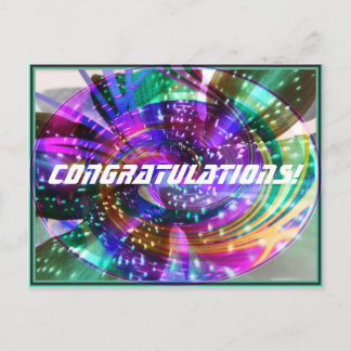 Carte Postale Disque arc-en-ciel tournant