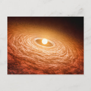 Carte Postale Disque De Matériel Autour De Star Fu Orionis.