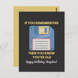 Carte Postale Disque disquette : Si vous vous en souvenez, vous