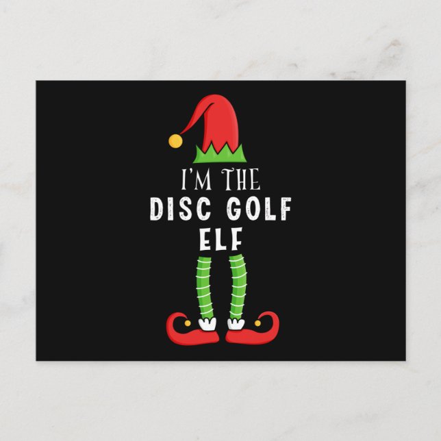Carte Postale Disque golf Elf Christmas Matching Famille Cadeau (Devant)