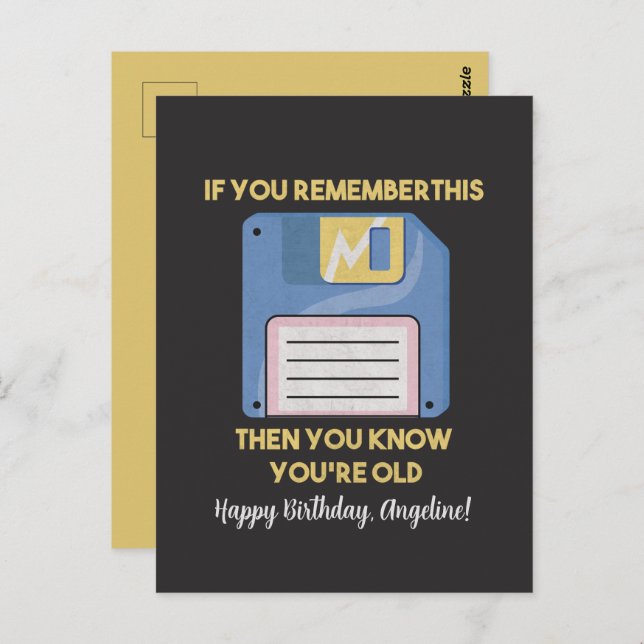 Carte Postale Disque souple : si vous vous en souvenez, vous ête (Devant / Derrière)