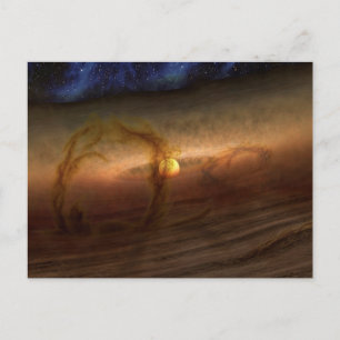 Carte Postale Disques de matière de formation de planètes en orb