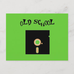 Carte Postale Disquette Old School