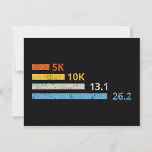 Carte Postale Distances de course I - 5K 10K 13,1 26,2 Marathoni