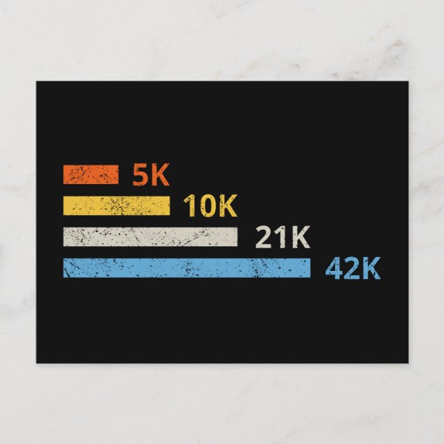 Carte Postale Distances de course II - 5K 10K 21K 42K Marathoner (Devant)