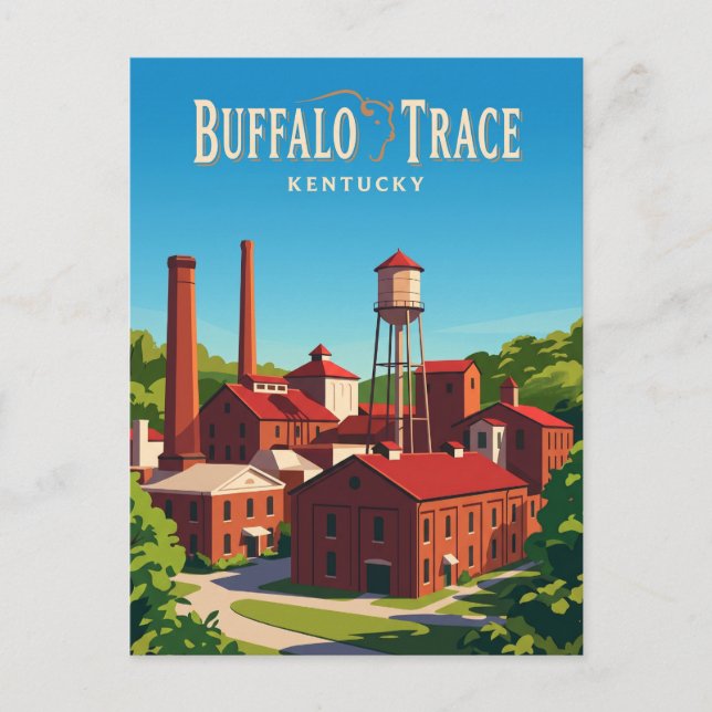 Carte Postale Distillerie Buffalo Trace USA (Devant)