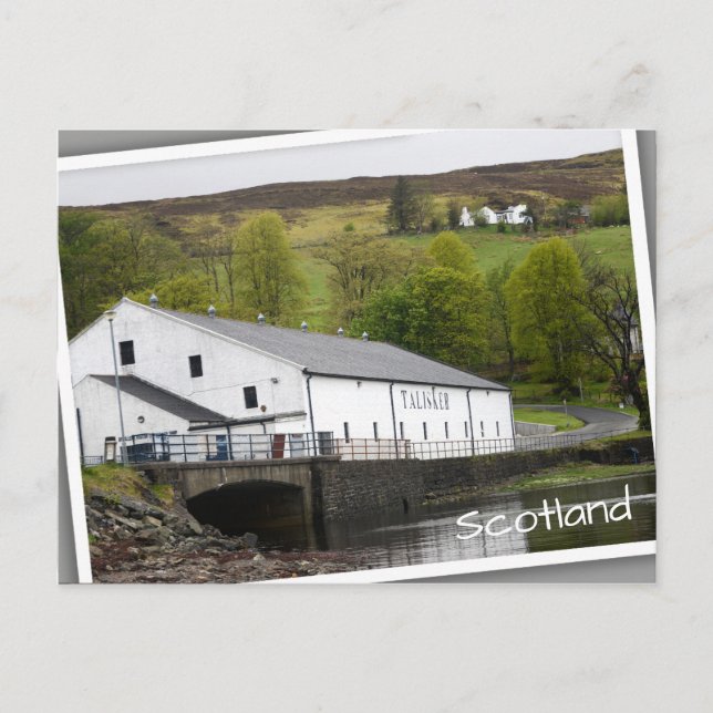 Carte Postale distillerie de whisky Talisker sur Skye, Écosse (Devant)