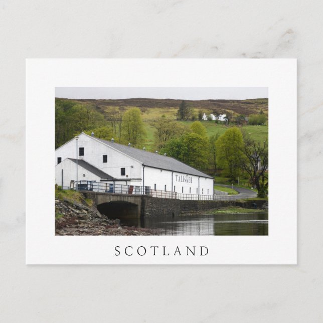 Carte Postale distillerie de whisky Talisker sur Skye, Écosse (Devant)