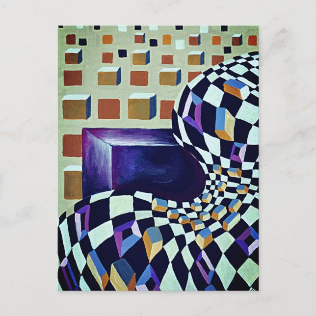 Carte Postale Distorsion spatiale Abstraite (Devant)