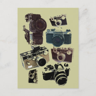 Carte Postale distressed photographe retro camera