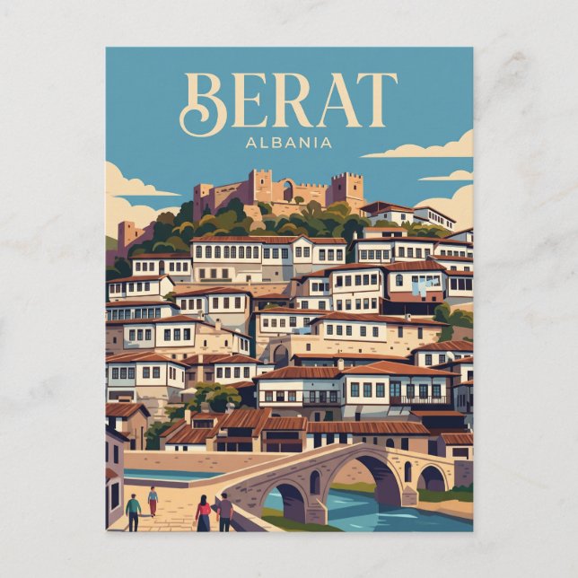 Carte Postale District de Mangalem Albanie (Devant)