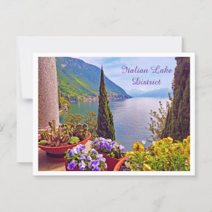 Carte Postale District du lac italien