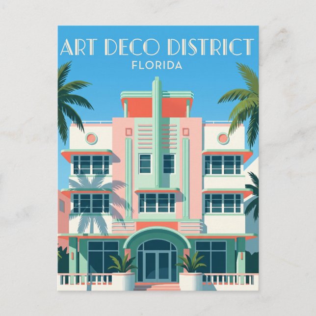 Carte Postale District historique Art déco USA (Devant)