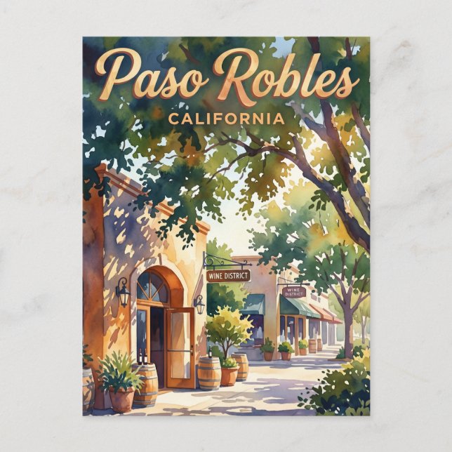 Carte Postale District viticole du centre de Paso Robles Califor (Devant)