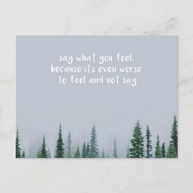 Carte Postale Dites ce que vous ressentez (Devant)